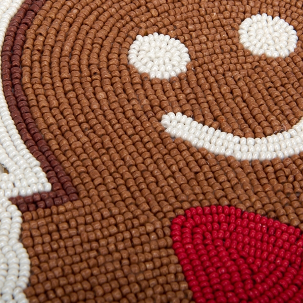 Gingerbread Boy Beaded Placemat