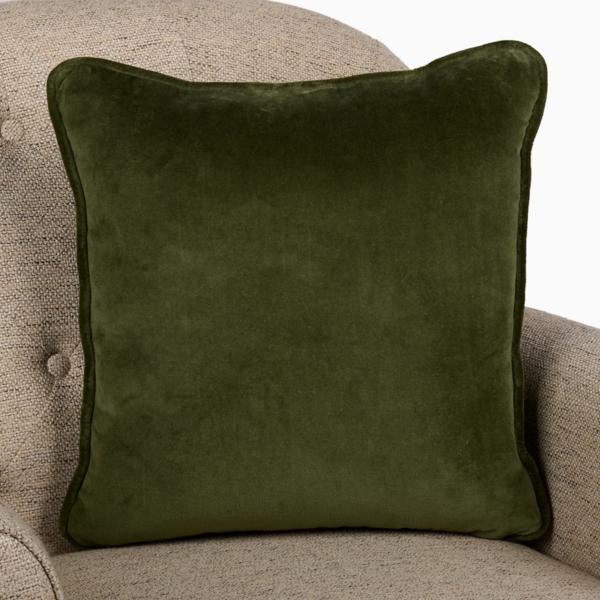 Green Velvet Nina Pearl Bow Pillow