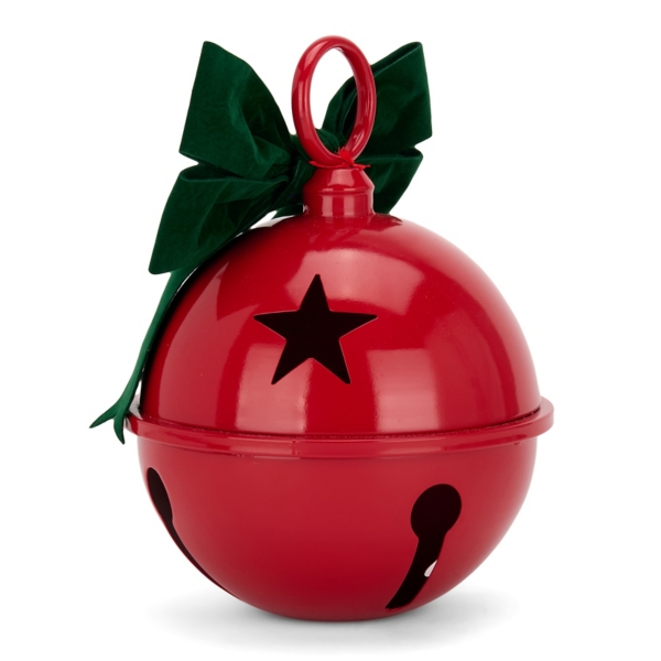 Red Metal Bell with Velvet Bow