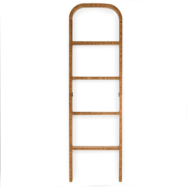 Natural Mango Wood Beaded Blanket Ladder