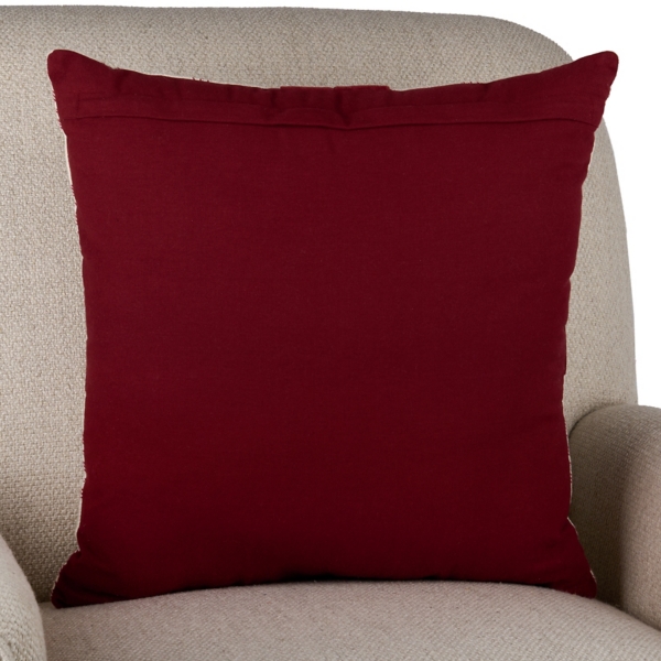 Merlot Plaid Velvet Cross Pillow