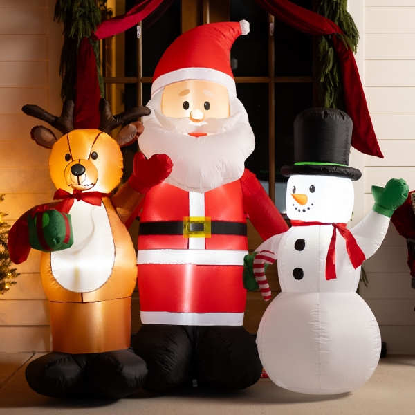 Inflatable Santa & Friends, Set of 3 | Kirklands Home