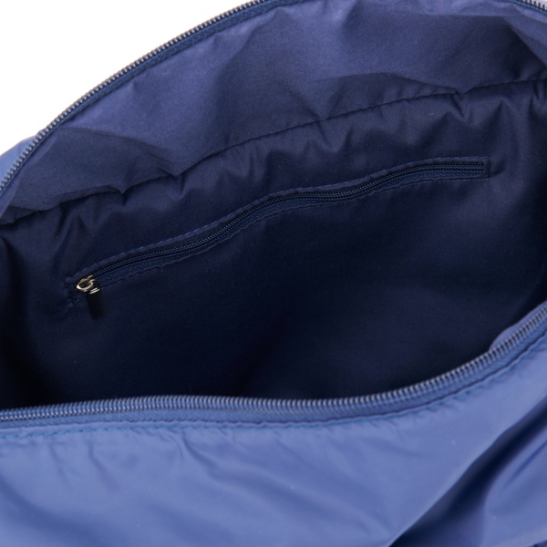 Matte Navy Woven Puffy Tote