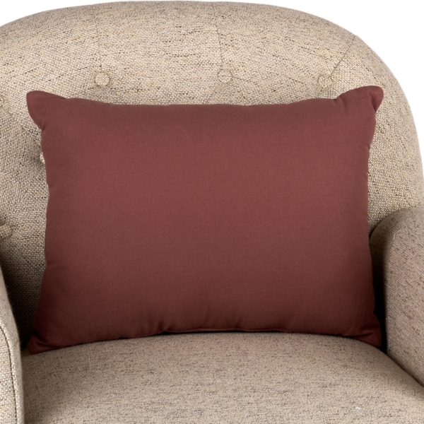 Mauve Pleated Velvet Lumbar Pillow