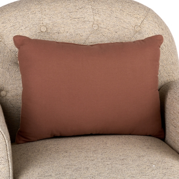 Taupe Pleated Velvet Lumbar Pillow