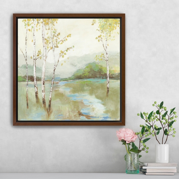 Calm River Framed Canvas Art Print