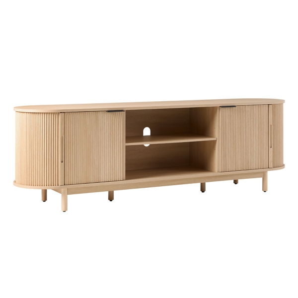 White Oak Modern Reeded TV Stand