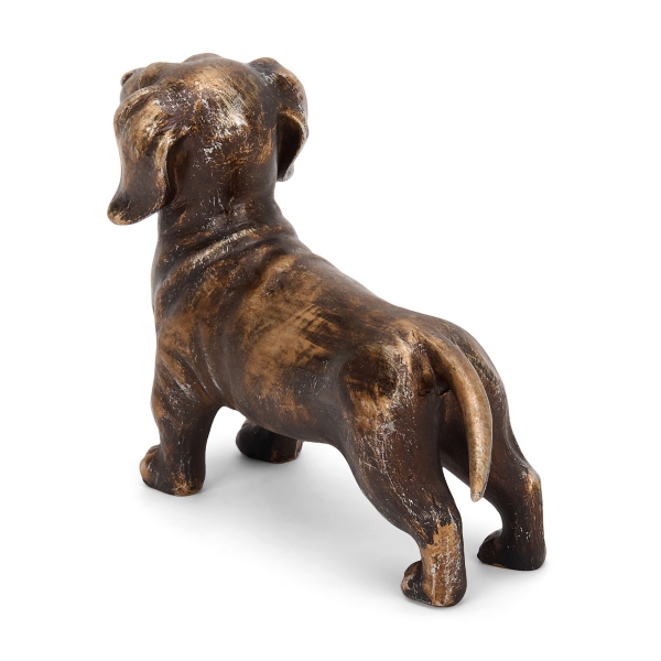 Antique Gold Dachshund Figurine