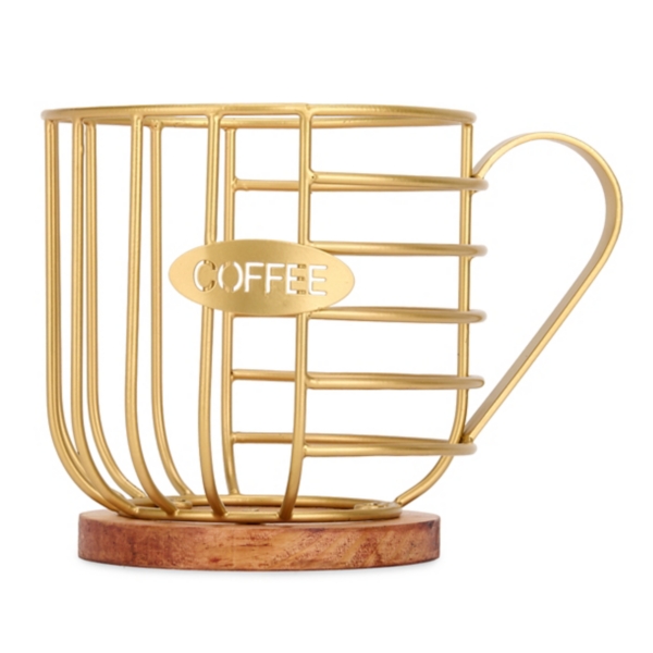 Gold Metal Coffee Cup Basket