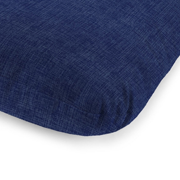 Indigo Blue Crosshatch Outdoor Chaise Cushion