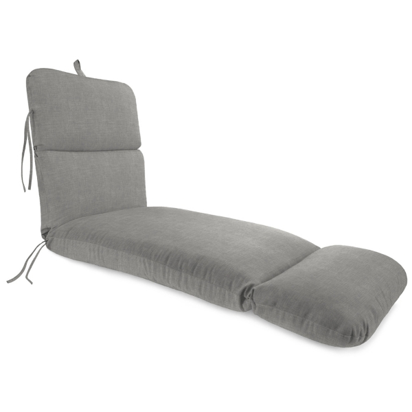 Graphite Gray Crosshatch Outdoor Chaise Cushion