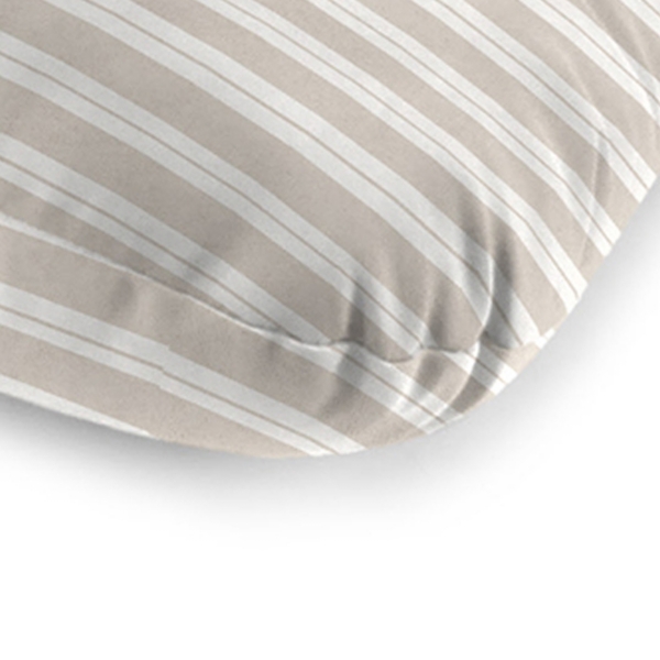 Sand & White Stripe Outdoor Chaise Cushion