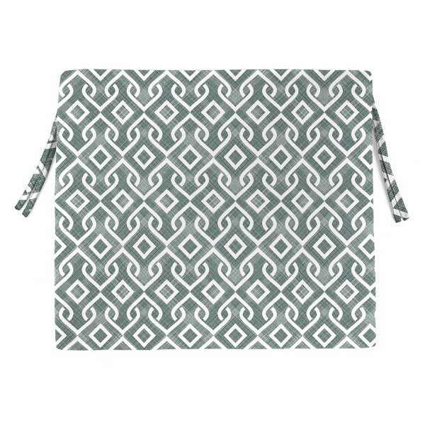 Volcanic Gray Lattice Seat Cushions, Set of 2