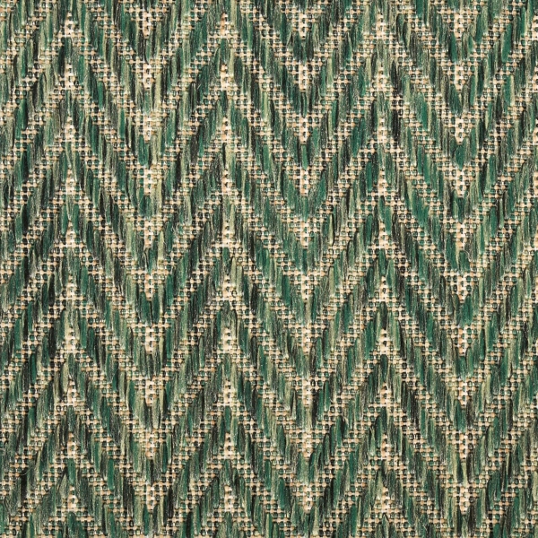 Green Chevron Horizon Outdoor Rug, 9x12
