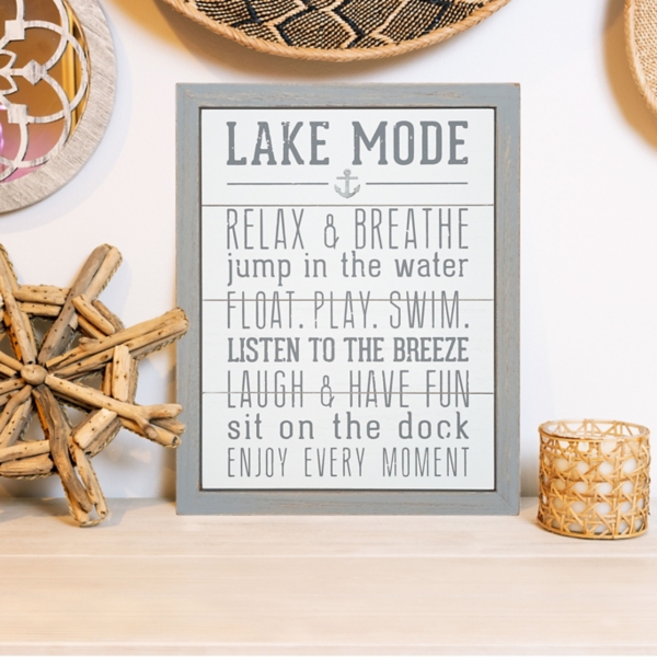 Lake Mode Framed Wall Plaque