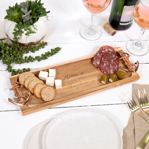 Gold Anchor Handles Serving Board