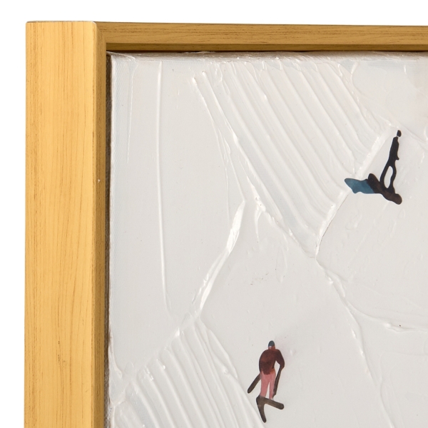 Stucco Snow Days Framed Canvas Art