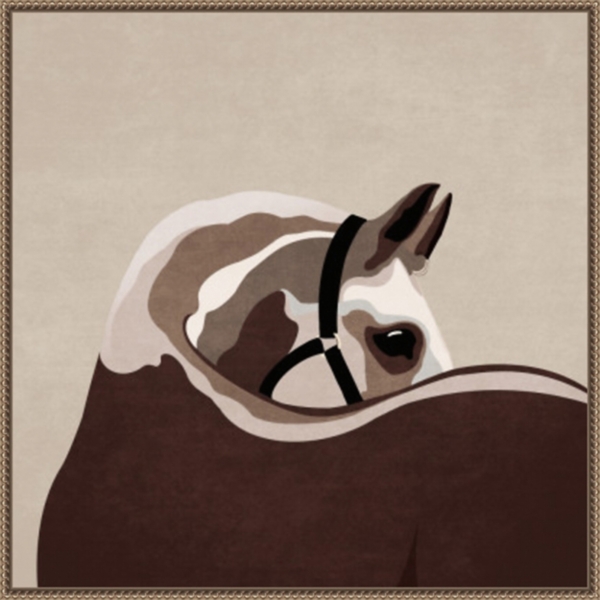 Boho Western Horse Framed Canvas Art Print, 30x30