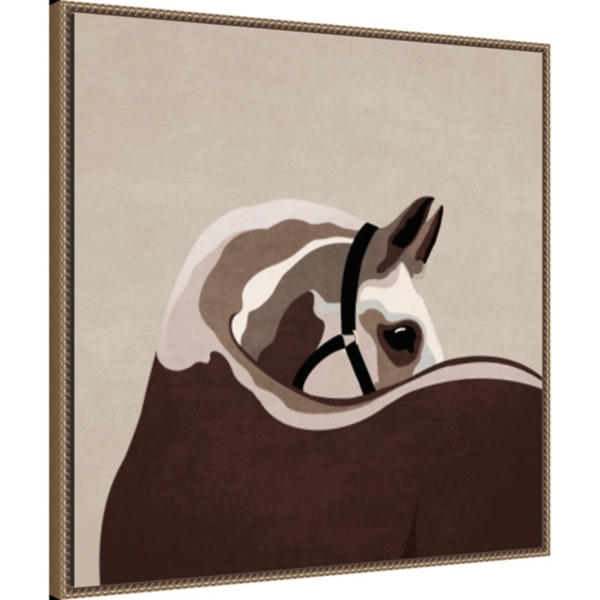 Boho Western Horse Framed Canvas Art Print, 30x30