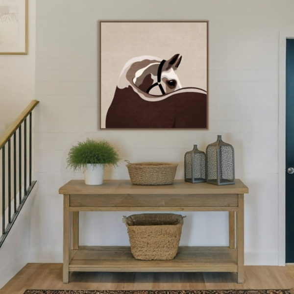 Boho Western Horse Framed Canvas Art Print, 30x30