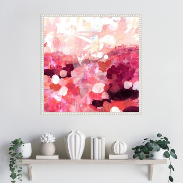 Pink Balloons Framed Canvas Art Print