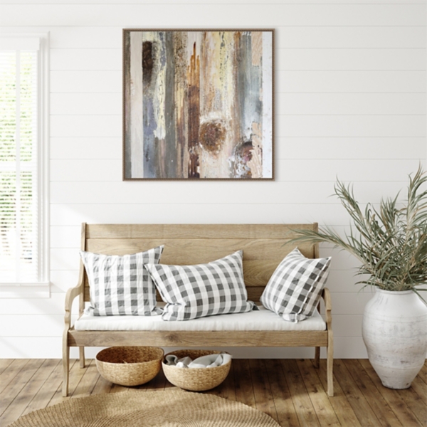 Textured Grain V Framed Canvas Art Print