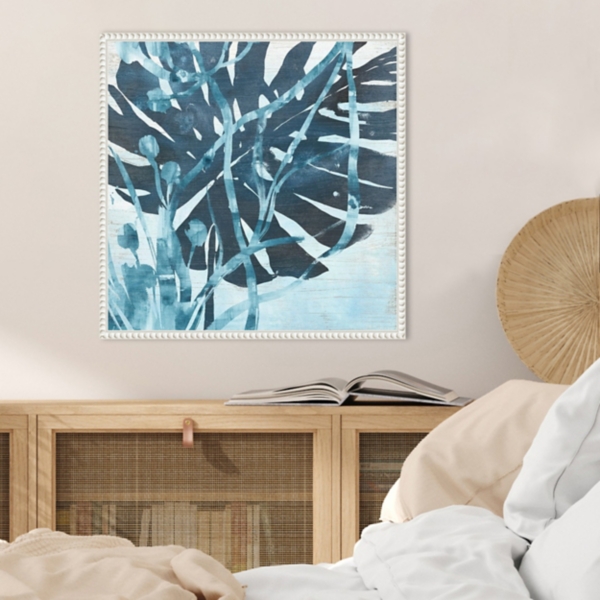 Water Palms I Framed Canvas Art Print