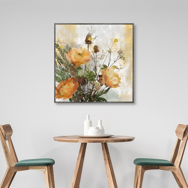 Orange Pandora Framed Canvas Art Print