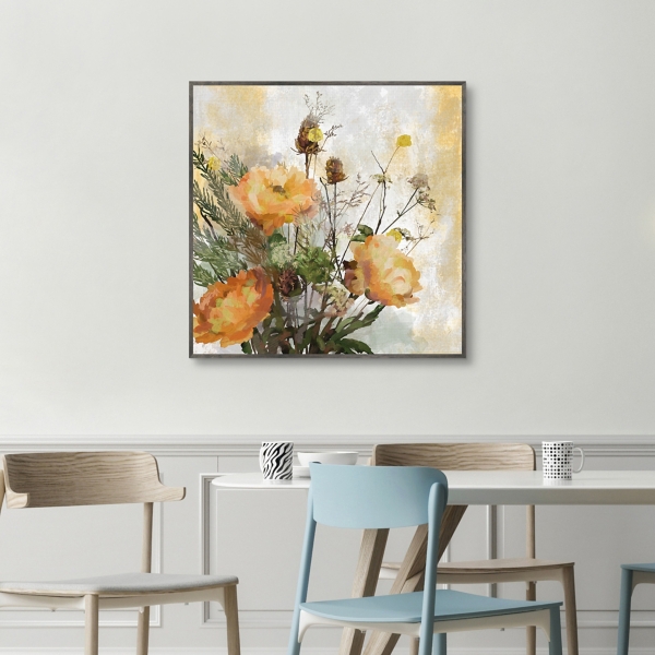 Orange Pandora Framed Canvas Art Print