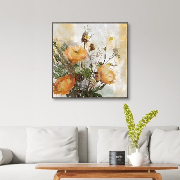 Orange Pandora Framed Canvas Art Print