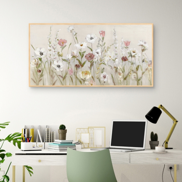 Blooming Around Framed Canvas Art Print, 49x25