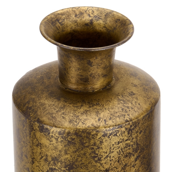 Brushed Gold Metal Floor Vase