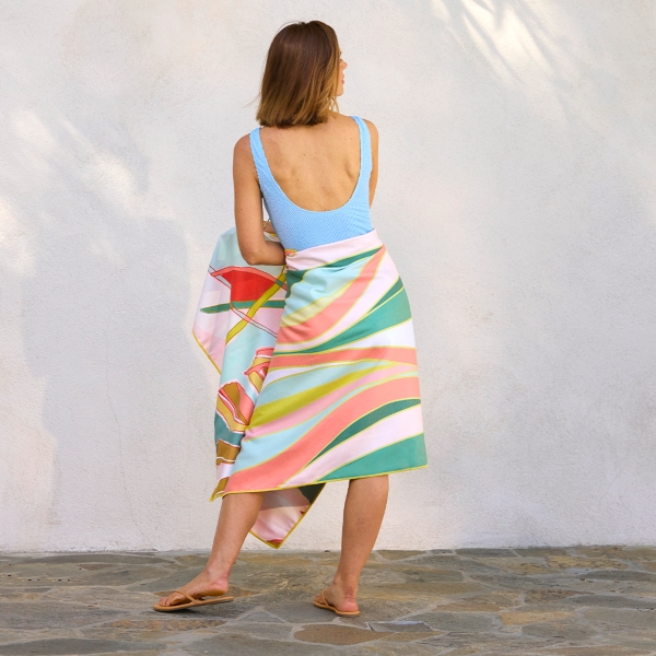 Exotic Leaf Reversible Microfiber Beach Towel