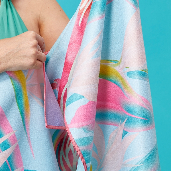 Flamingo Sunset Reversible Microfiber Beach Towel