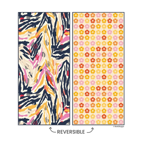 Bengal Abstract Reversible Microfiber Beach Towel