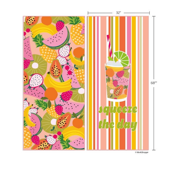 Squeeze the Day Reversible Microfiber Beach Towel