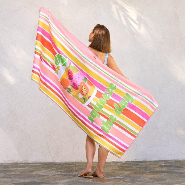 Squeeze the Day Reversible Microfiber Beach Towel