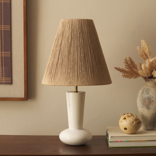 White Marble Adele Table Lamp