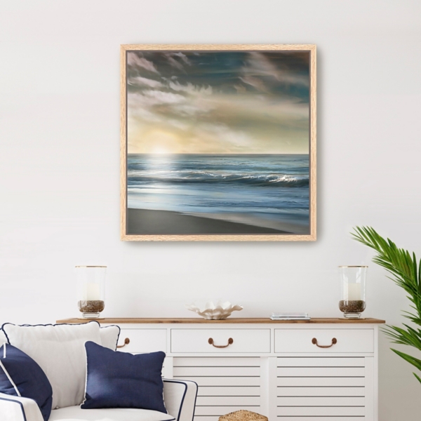 Suns Dying Glow Framed Canvas Art Print, 30x30