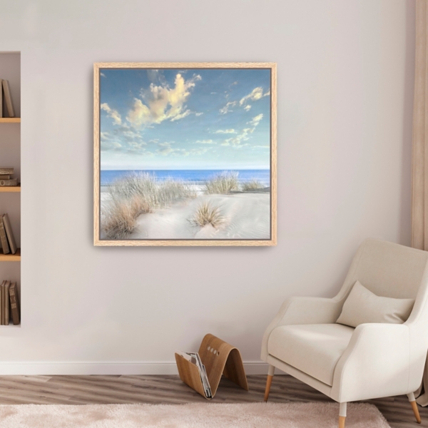Smooth Sands I Framed Canvas Art Print, 30x30