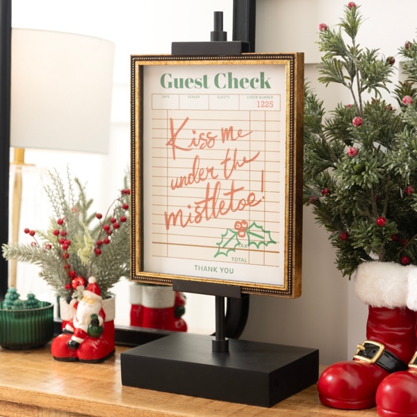 Mistletoe Guest Check Wall Plaque