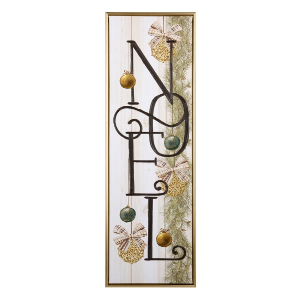 Neutral Noel Framed Canvas Print