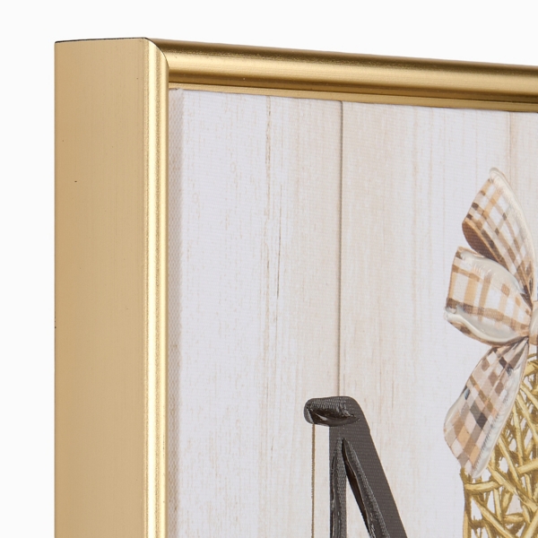 Neutral Noel Framed Canvas Print