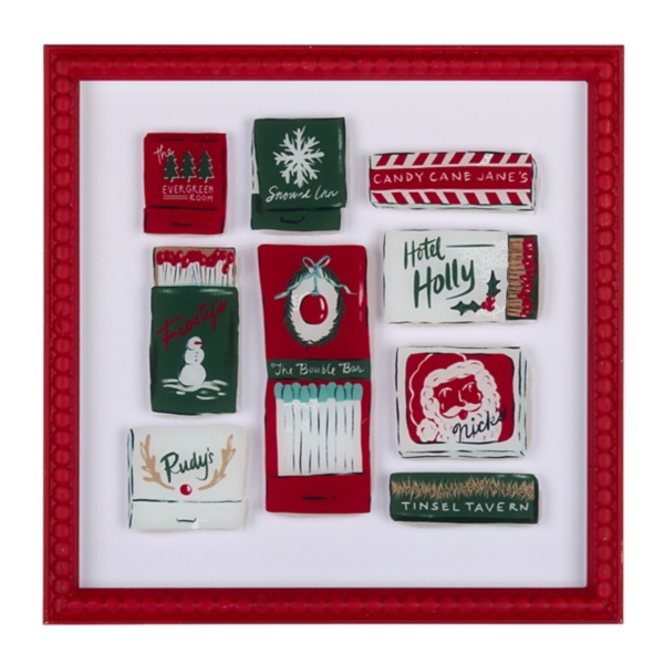 Christmas Matchbooks Framed Art Print