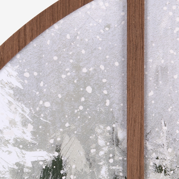 Winter Forest Paneled Arch Framed Art Print