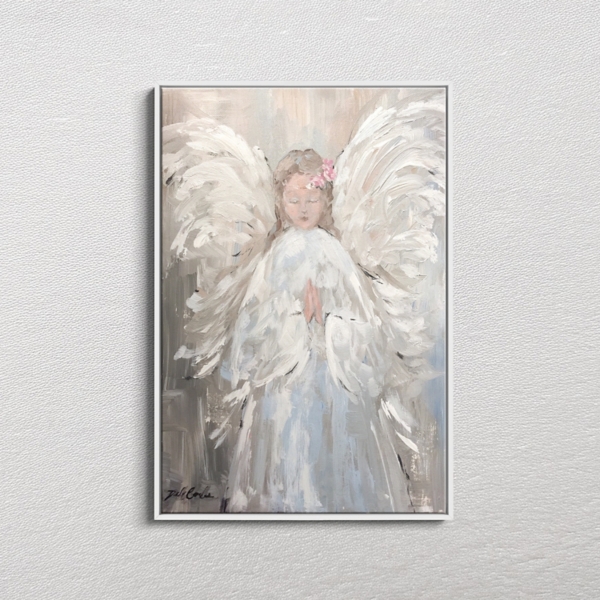 My Angel White Framed Canvas Art Print, 26x40