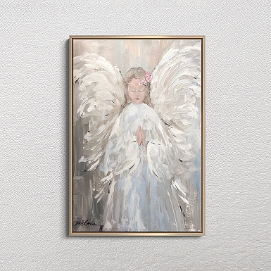 My Angel Champagne Framed Canvas Art Print, 18x26