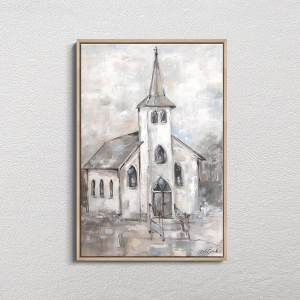 Light Within Tan Framed Canvas Art Print, 26x40