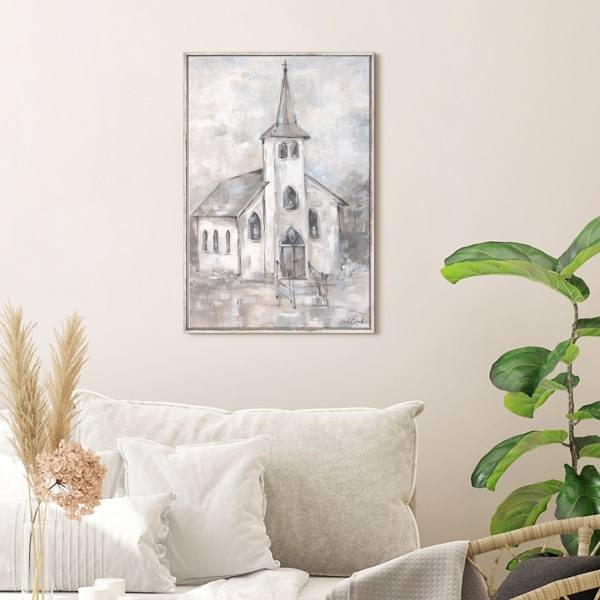 Light Within White Framed Canvas Art Print, 26x40