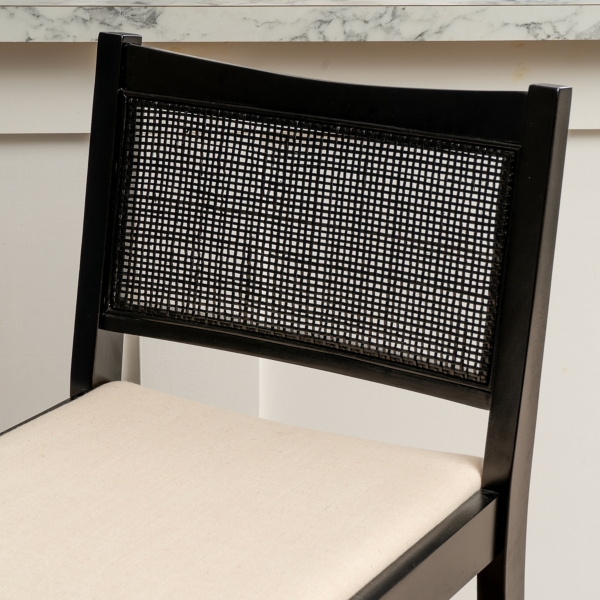 Black Cane Bauer Bar Stools, Set of 2